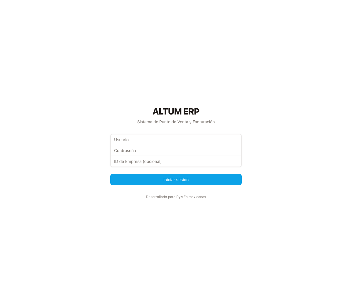 ALTUM ERP - App Web
