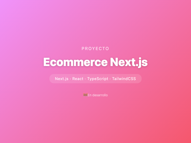 Ecommerce en Next.js
